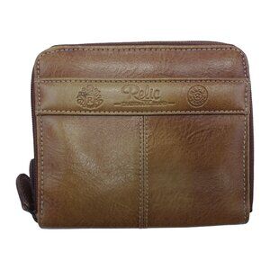 RELIC Brown Leather Zip Around Wallet Change Purse